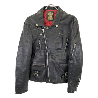 666 666トリプルシックス ﾌﾞﾗｯｸ 死神ﾀｸﾞ ｲﾝｸﾞﾗﾝﾄﾞ製 ﾀﾞﾌﾞﾙﾗｲﾀﾞｰｽｼﾞｬｹｯﾄ ジャケット 42