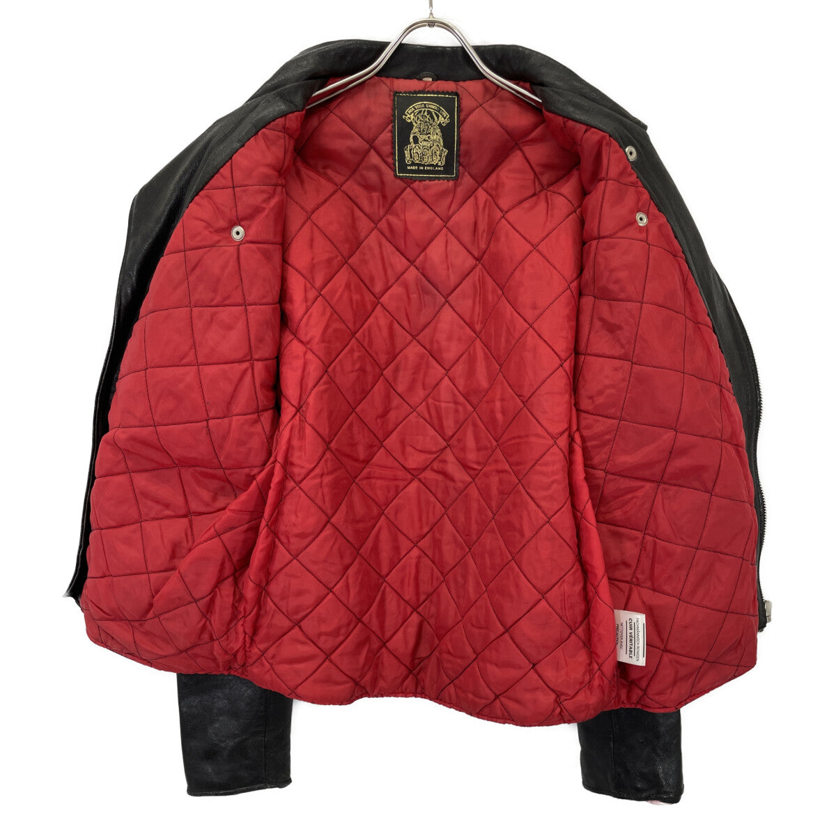 666 666トリプルシックス ﾌﾞﾗｯｸ 死神ﾀｸﾞ ｲﾝｸﾞﾗﾝﾄﾞ製 ﾀﾞﾌﾞﾙﾗｲﾀﾞｰｽｼﾞｬｹｯﾄ ジャケット 42