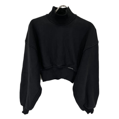 ALEXANDER WANG アレキサンダーワン ﾌﾞﾗｯｸ ｸﾛｯﾌﾟﾄﾞ ﾛﾝｸﾞｽﾘｰﾌﾞ ﾌｰﾃﾞｨ ｽｳｪｯﾄ トップス ＸＳ