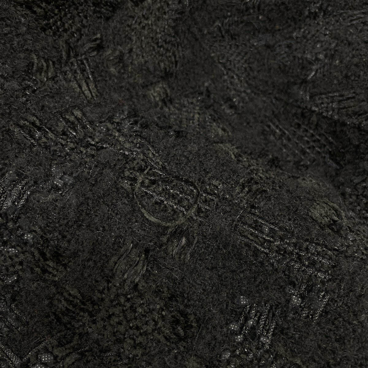 tricotCOMMEdesGARCONS トリココムデギャルソン TB-S002 ﾌﾞﾗｯｸ ｳｰﾙ混 ｼﾞｬｶﾞｰﾄﾞ織 ﾌﾚｱﾛﾝｸﾞｽｶｰﾄ スカート Ⅿ