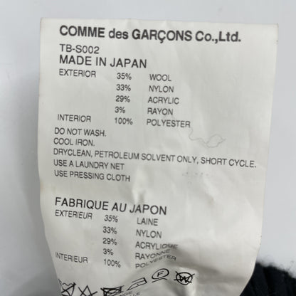 tricotCOMMEdesGARCONS トリココムデギャルソン TB-S002 ﾌﾞﾗｯｸ ｳｰﾙ混 ｼﾞｬｶﾞｰﾄﾞ織 ﾌﾚｱﾛﾝｸﾞｽｶｰﾄ スカート Ⅿ