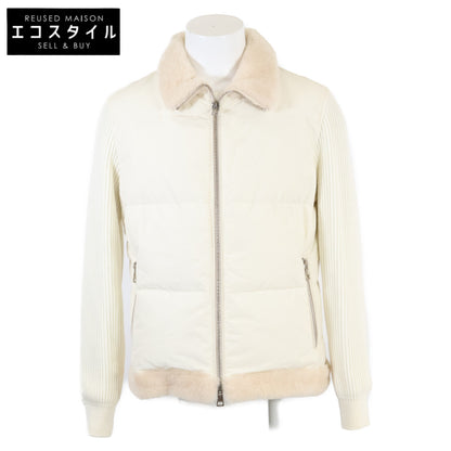 1piu1uguale3 ウノピゥウノウグァーレトレ ｘEMMETI エンメティ【美品/国内正規】MRB601 113 EMMETI RIB SLEEVE MOUTON STAND ムートン切替 ダウン ジャケット V