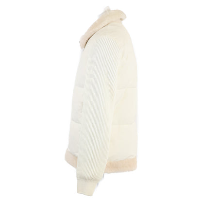 1piu1uguale3 ウノピゥウノウグァーレトレ ｘEMMETI エンメティ【美品/国内正規】MRB601 113 EMMETI RIB SLEEVE MOUTON STAND ムートン切替 ダウン ジャケット V