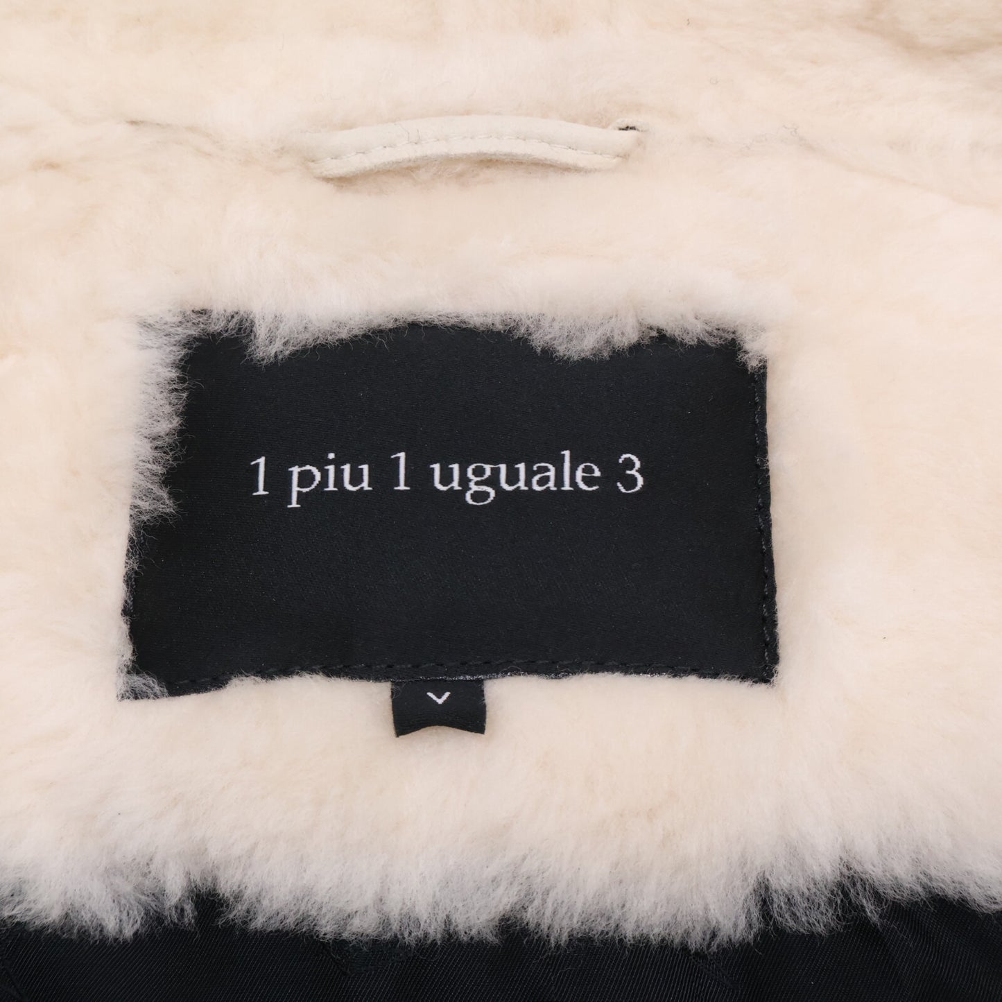 1piu1uguale3 ウノピゥウノウグァーレトレ ｘEMMETI エンメティ【美品/国内正規】MRB601 113 EMMETI RIB SLEEVE MOUTON STAND ムートン切替 ダウン ジャケット V