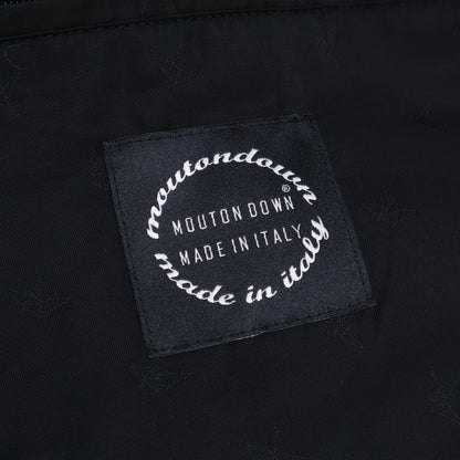 1piu1uguale3 ウノピゥウノウグァーレトレ ｘEMMETI エンメティ【美品/国内正規】MRB601 113 EMMETI RIB SLEEVE MOUTON STAND ムートン切替 ダウン ジャケット V