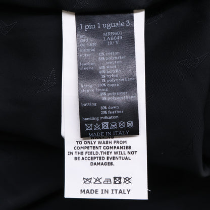 1piu1uguale3 ウノピゥウノウグァーレトレ ｘEMMETI エンメティ【美品/国内正規】MRB601 113 EMMETI RIB SLEEVE MOUTON STAND ムートン切替 ダウン ジャケット V