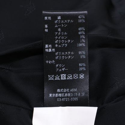 1piu1uguale3 ウノピゥウノウグァーレトレ ｘEMMETI エンメティ【美品/国内正規】MRB601 113 EMMETI RIB SLEEVE MOUTON STAND ムートン切替 ダウン ジャケット V