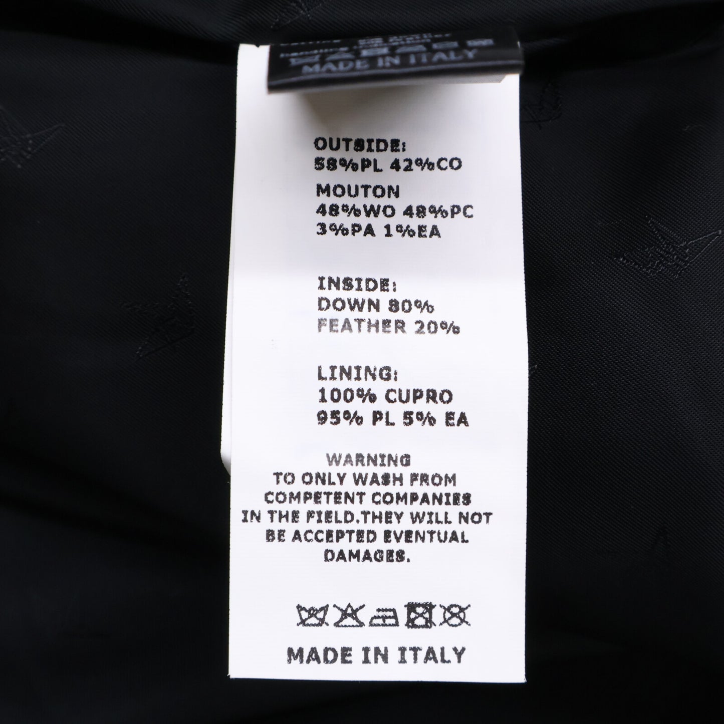 1piu1uguale3 ウノピゥウノウグァーレトレ ｘEMMETI エンメティ【美品/国内正規】MRB601 113 EMMETI RIB SLEEVE MOUTON STAND ムートン切替 ダウン ジャケット V