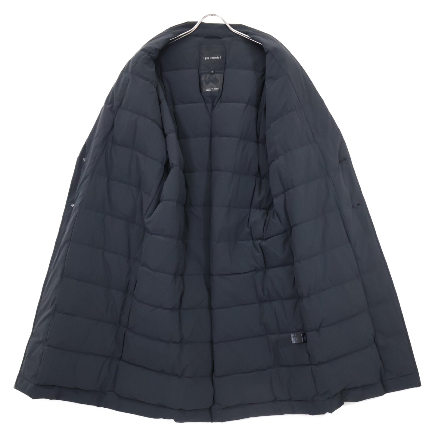 1piu1uguale3 ウノピゥウノウグァーレトレ MRC153 23AW ﾌﾞﾗｯｸ DROP CHESTER DOWN ﾀﾞｳﾝﾁｪｽﾀｰｺｰﾄ コート VI