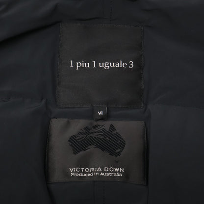 1piu1uguale3 ウノピゥウノウグァーレトレ MRC153 23AW ﾌﾞﾗｯｸ DROP CHESTER DOWN ﾀﾞｳﾝﾁｪｽﾀｰｺｰﾄ コート VI