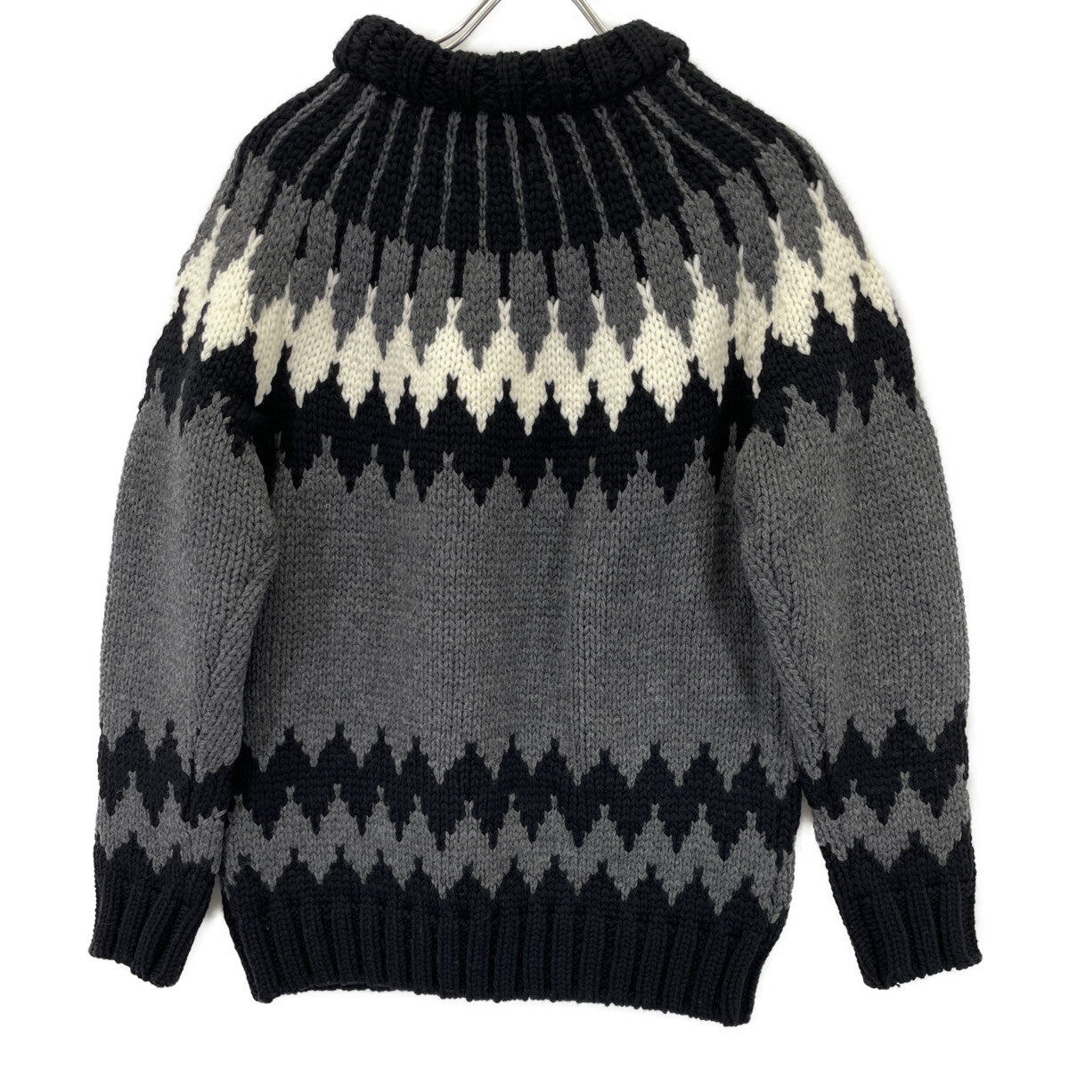 1piu1uguale3 ウノピゥウノウグァーレトレ MRK262 ｸﾞﾚｰ NORDIC BIG CREW ﾉﾙﾃﾞｨｯｸｸﾙｰﾈｯｸﾆｯﾄ トップス Ⅲ