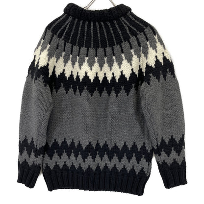 1piu1uguale3 ウノピゥウノウグァーレトレ MRK262 ｸﾞﾚｰ NORDIC BIG CREW ﾉﾙﾃﾞｨｯｸｸﾙｰﾈｯｸﾆｯﾄ トップス Ⅲ