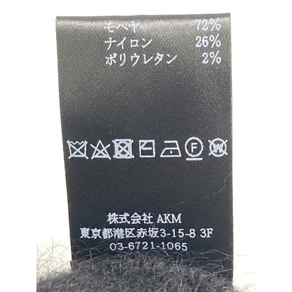 1piu1uguale3 ウノピゥウノウグァーレトレ MRK277 24AW ﾌﾞﾗｯｸ BIG CREW ｽｰﾊﾟｰﾓﾍﾔﾛｺﾞｸﾙｰﾈｯｸﾆｯﾄ トップス V