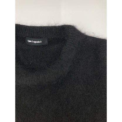 1piu1uguale3 ウノピゥウノウグァーレトレ MRK277 24AW ﾌﾞﾗｯｸ BIG CREW ｽｰﾊﾟｰﾓﾍﾔﾛｺﾞｸﾙｰﾈｯｸﾆｯﾄ トップス V