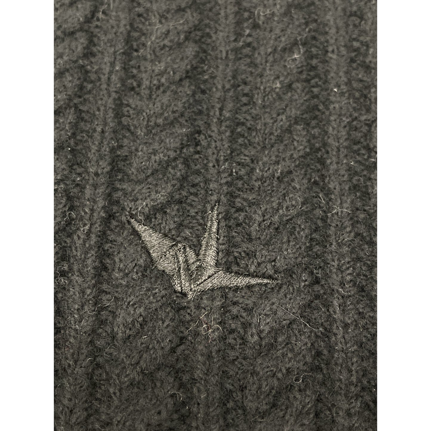 1piu1uguale3 ウノピゥウノウグァーレトレ MRK278 ﾌﾞﾗｯｸ×ｸﾞﾚｰ CRAZY CABLE CREW ｹｰﾌﾞﾙｸﾙｰﾈｯｸﾆｯﾄ トップス Ⅲ