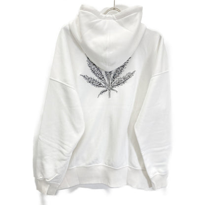 1piu1uguale3 ウノピゥウノウグァーレトレ MRB566 ﾎﾜｲﾄ BACK LEAF PULLOVER PARKA ﾊﾞｯｸﾘｰﾌﾌﾟﾙｵｰﾊﾞｰﾊﾟｰｶ トップス Ⅲ