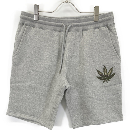 1piu1uguale3 ウノピゥウノウグァーレトレ MRP535 ｸﾞﾚｰ CAMO LEAF SWEAT SHORTS ｶﾓﾘｰﾌﾊｰﾌｽｳｪｯﾄﾊﾟﾝﾂ ボトムス VI