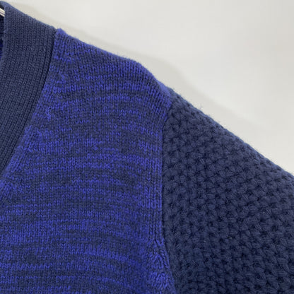 CORGI コーギ ﾊﾟｰﾌﾟﾙ 切り返し ﾛﾝｸﾞｽﾘｰﾌﾞ ﾆｯﾄｶｰﾃﾞｨｶﾞﾝ トップス M