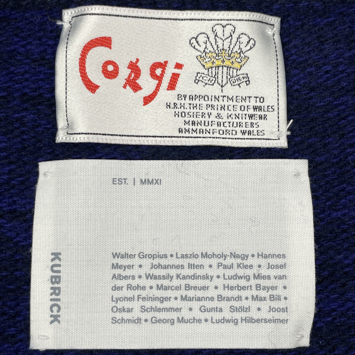 CORGI コーギ ﾊﾟｰﾌﾟﾙ 切り返し ﾛﾝｸﾞｽﾘｰﾌﾞ ﾆｯﾄｶｰﾃﾞｨｶﾞﾝ トップス M