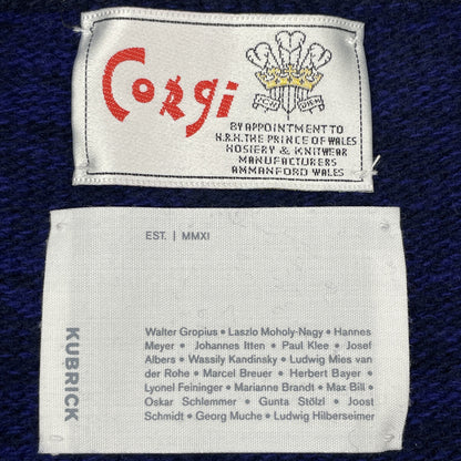 CORGI コーギ ﾊﾟｰﾌﾟﾙ 切り返し ﾛﾝｸﾞｽﾘｰﾌﾞ ﾆｯﾄｶｰﾃﾞｨｶﾞﾝ トップス M