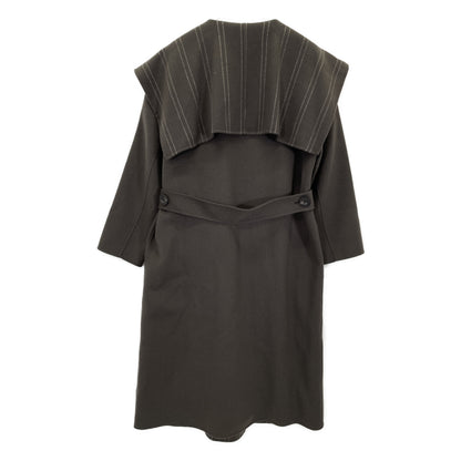 ADORE アドーア 531-0252904 ﾁｬｺｰﾙ ｳｰﾙ100 ｾｰﾗｰｶﾗｰﾘﾊﾞｰｼﾌﾞﾙﾛﾝｸﾞｺｰﾄ コート 38