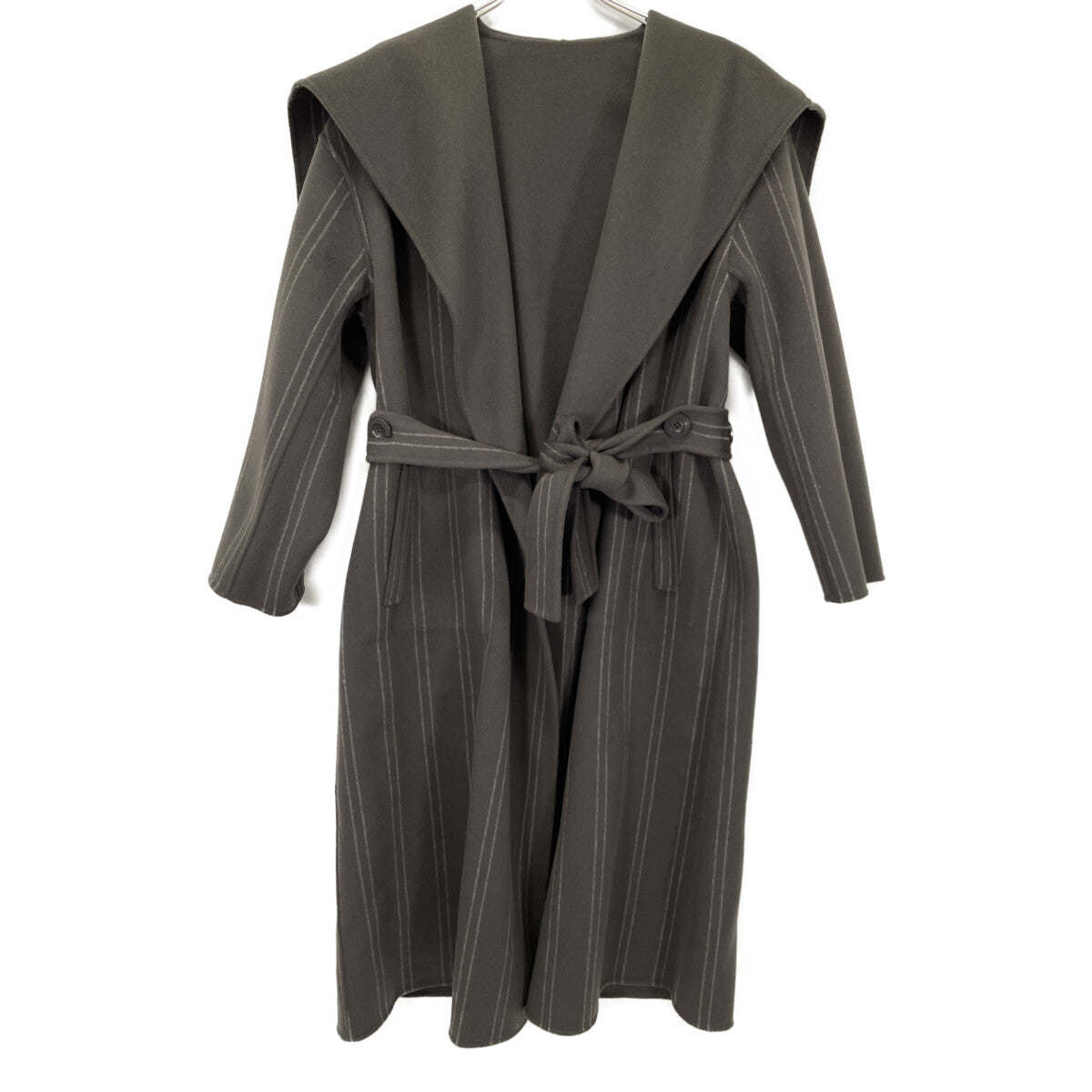 ADORE アドーア 531-0252904 ﾁｬｺｰﾙ ｳｰﾙ100 ｾｰﾗｰｶﾗｰﾘﾊﾞｰｼﾌﾞﾙﾛﾝｸﾞｺｰﾄ コート 38