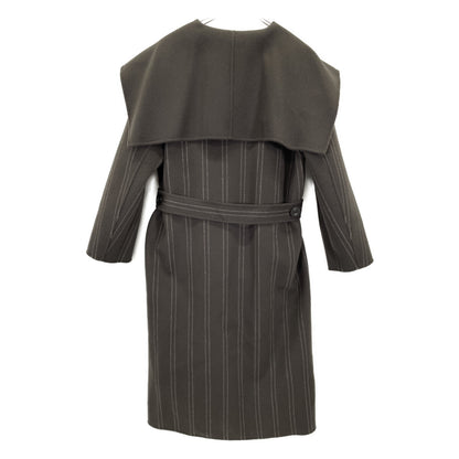 ADORE アドーア 531-0252904 ﾁｬｺｰﾙ ｳｰﾙ100 ｾｰﾗｰｶﾗｰﾘﾊﾞｰｼﾌﾞﾙﾛﾝｸﾞｺｰﾄ コート 38