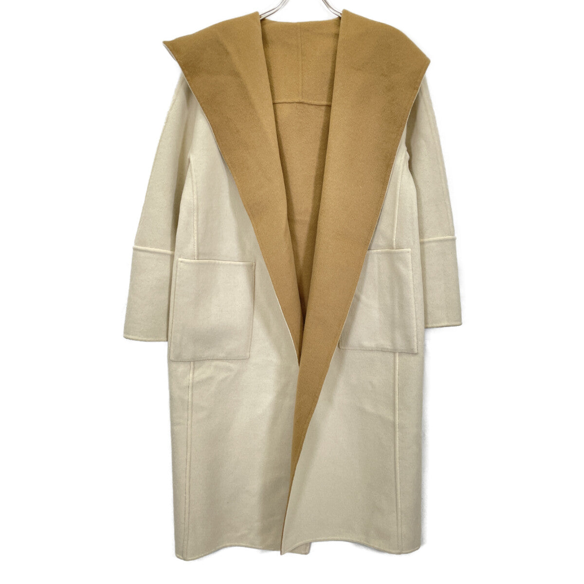 ADORE アドーア 531-6252008 ｷｬﾒﾙ×ｱｲﾎﾞﾘｰ ｶｼﾐﾔ混 2TONEﾌｰﾃﾞｯﾄｺﾝｸﾞｺｰﾄ コート 表記なし