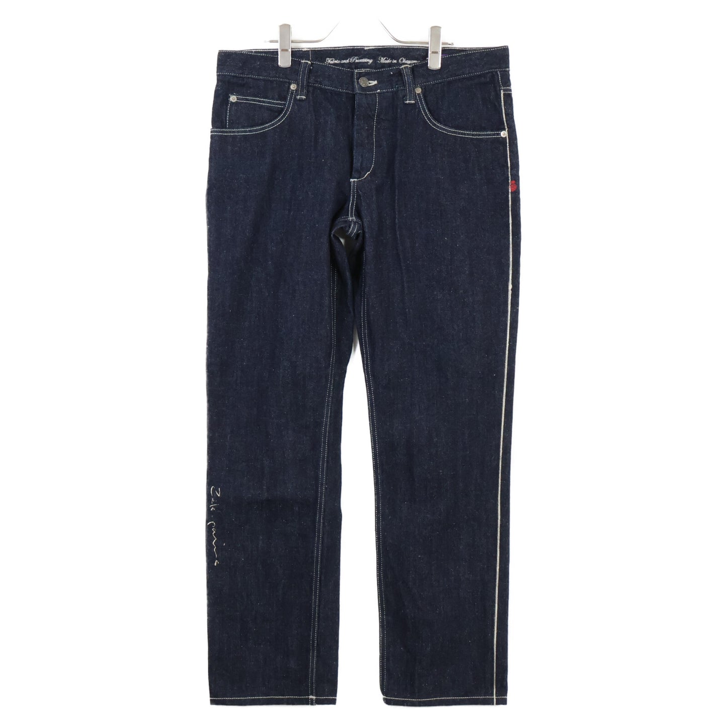 ZELE-PARIS ゼルパリ 267 ｲﾝﾃﾞｨｺﾞ ﾎﾞﾀﾝﾌﾗｲﾃﾞﾆﾑﾊﾟﾝﾂ ボトムス 34