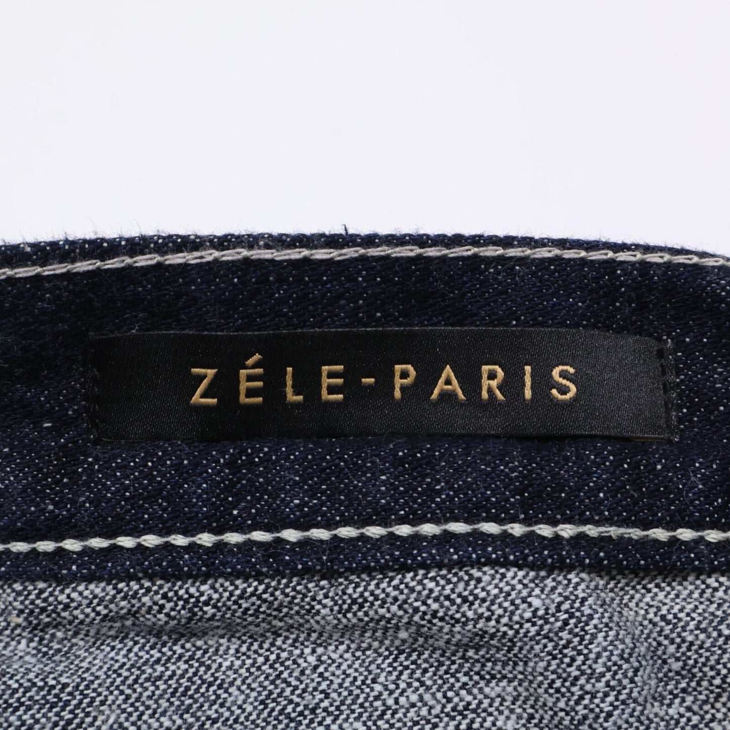 ZELE-PARIS ゼルパリ 267 ｲﾝﾃﾞｨｺﾞ ﾎﾞﾀﾝﾌﾗｲﾃﾞﾆﾑﾊﾟﾝﾂ ボトムス 34