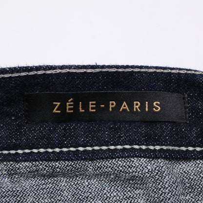 ZELE-PARIS ゼルパリ 267 ｲﾝﾃﾞｨｺﾞ ﾎﾞﾀﾝﾌﾗｲﾃﾞﾆﾑﾊﾟﾝﾂ ボトムス 34