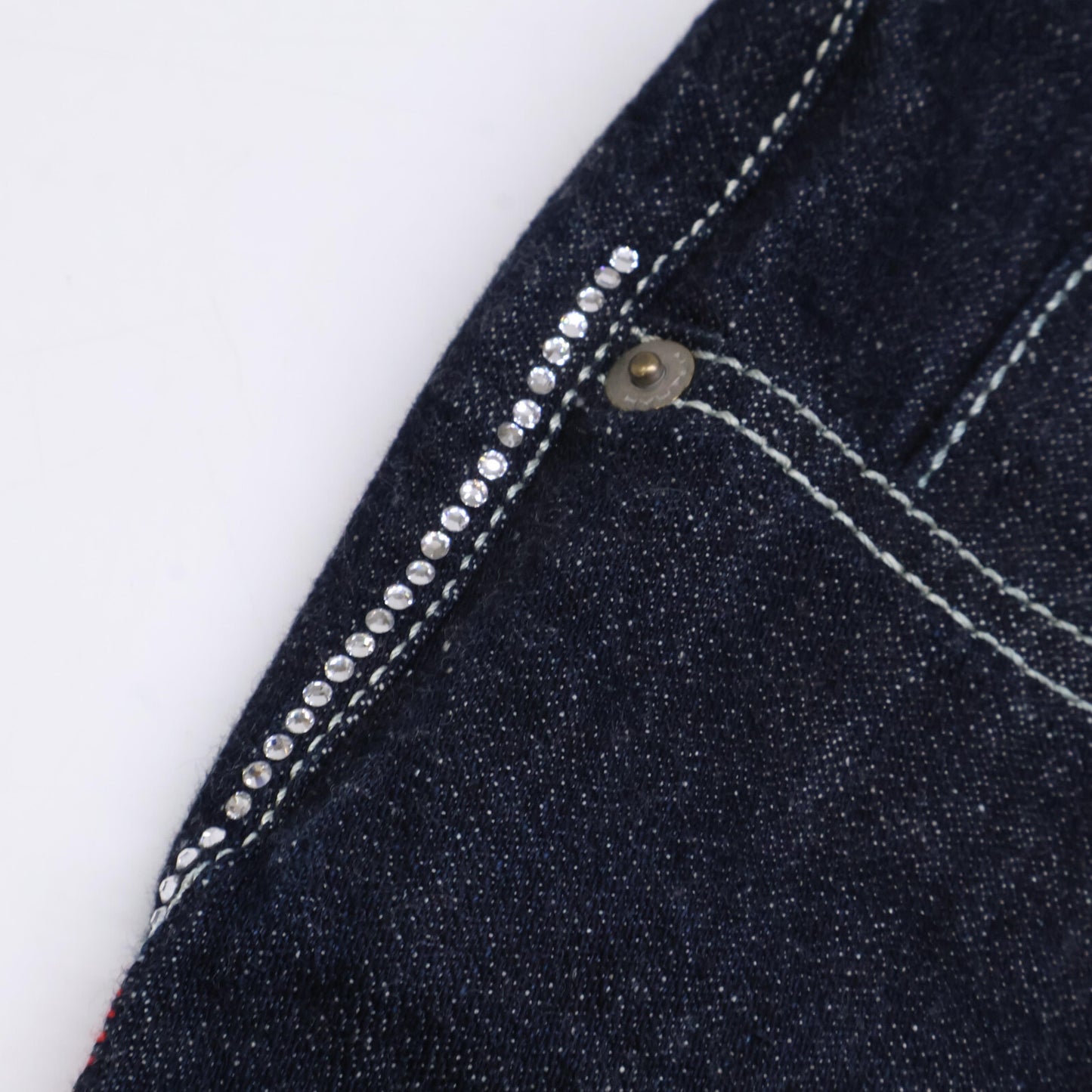 ZELE-PARIS ゼルパリ 267 ｲﾝﾃﾞｨｺﾞ ﾎﾞﾀﾝﾌﾗｲﾃﾞﾆﾑﾊﾟﾝﾂ ボトムス 34