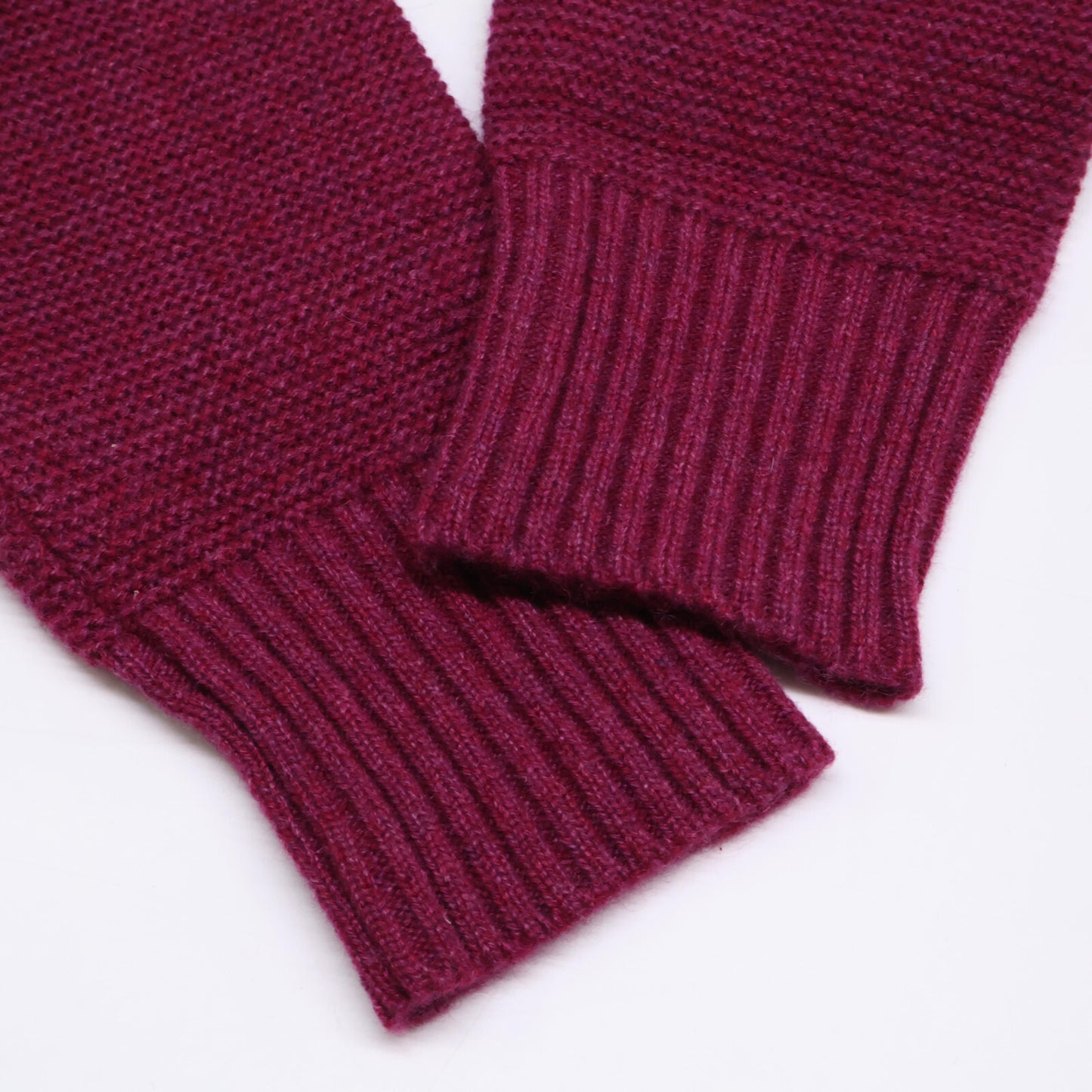 ZELE-PARIS ゼルパリ ﾚｯﾄﾞﾊﾟｰﾌﾟﾙ ｶｼﾐﾔ100 Vﾈｯｸﾆｯﾄ トップス 48