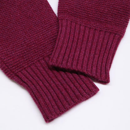 ZELE-PARIS ゼルパリ ﾚｯﾄﾞﾊﾟｰﾌﾟﾙ ｶｼﾐﾔ100 Vﾈｯｸﾆｯﾄ トップス 48