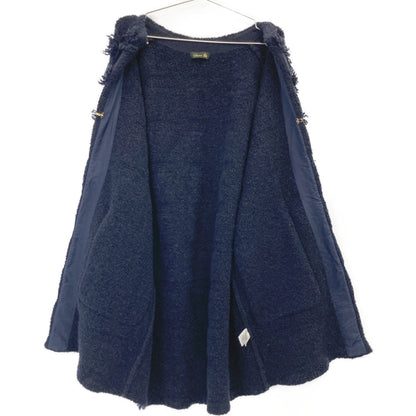 DRAWER ドゥロワー 6515-299-0541 ﾈｲﾋﾞｰ ｳｰﾙ×ﾓﾍｱ 7Gﾐﾗﾉ編みﾌﾘﾝｼﾞにっとｼﾞﾚ/ﾍﾞｽﾄ ベスト 表記なし