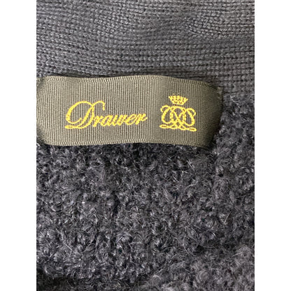 DRAWER ドゥロワー 6515-299-0541 ﾈｲﾋﾞｰ ｳｰﾙ×ﾓﾍｱ 7Gﾐﾗﾉ編みﾌﾘﾝｼﾞにっとｼﾞﾚ/ﾍﾞｽﾄ ベスト 表記なし