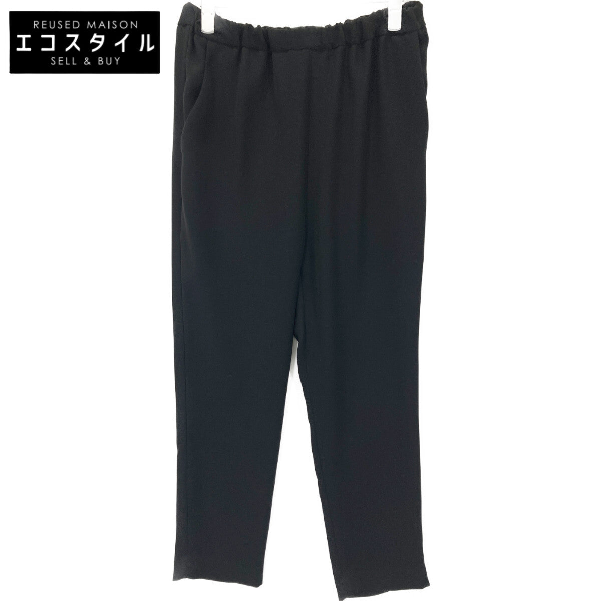 col pierrot コルピエロ 20-030-520-0000 ﾌﾞﾗｯｸ ﾎﾟﾘｴｽﾃﾙ ﾄﾞﾛｰｽﾄﾘﾝｸﾞ ﾃｰﾊﾟｰﾄﾞｲｰｼﾞｰﾊﾟﾝﾂ ボトムス 38