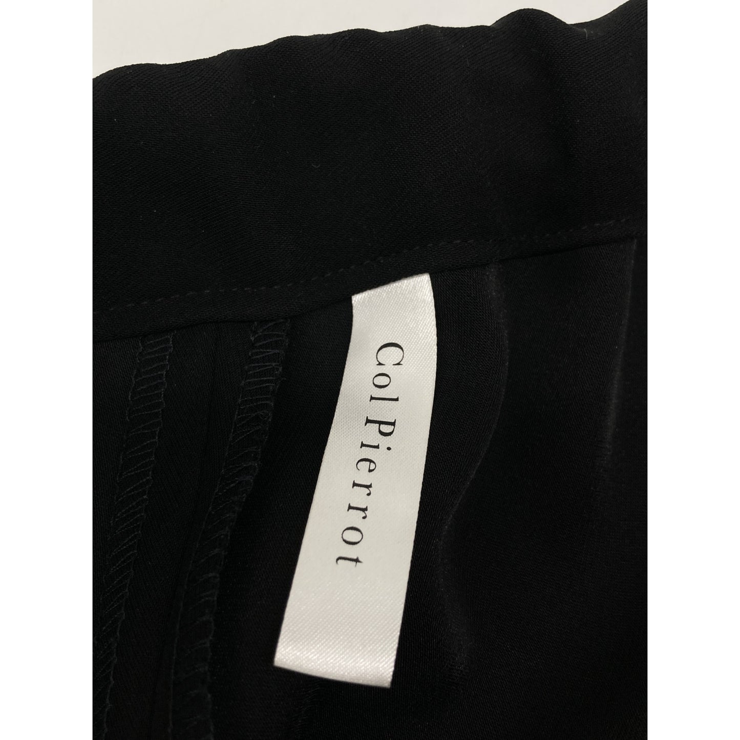 col pierrot コルピエロ 20-030-520-0000 ﾌﾞﾗｯｸ ﾎﾟﾘｴｽﾃﾙ ﾄﾞﾛｰｽﾄﾘﾝｸﾞ ﾃｰﾊﾟｰﾄﾞｲｰｼﾞｰﾊﾟﾝﾂ ボトムス 38