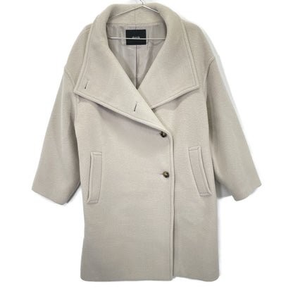 allureville アルアバイル ﾍﾞｰｼﾞｭ ｳｰﾙ混 KIWIﾗﾑﾘﾊﾞｰﾛﾝｸﾞｺｰﾄ コート 2