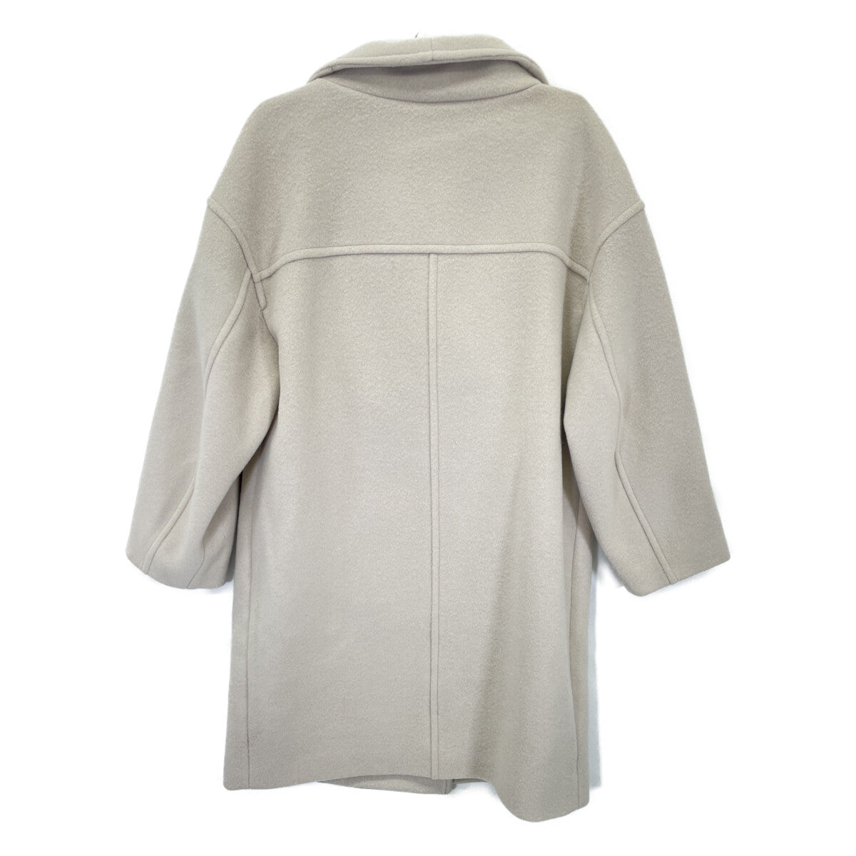 allureville アルアバイル ﾍﾞｰｼﾞｭ ｳｰﾙ混 KIWIﾗﾑﾘﾊﾞｰﾛﾝｸﾞｺｰﾄ コート 2