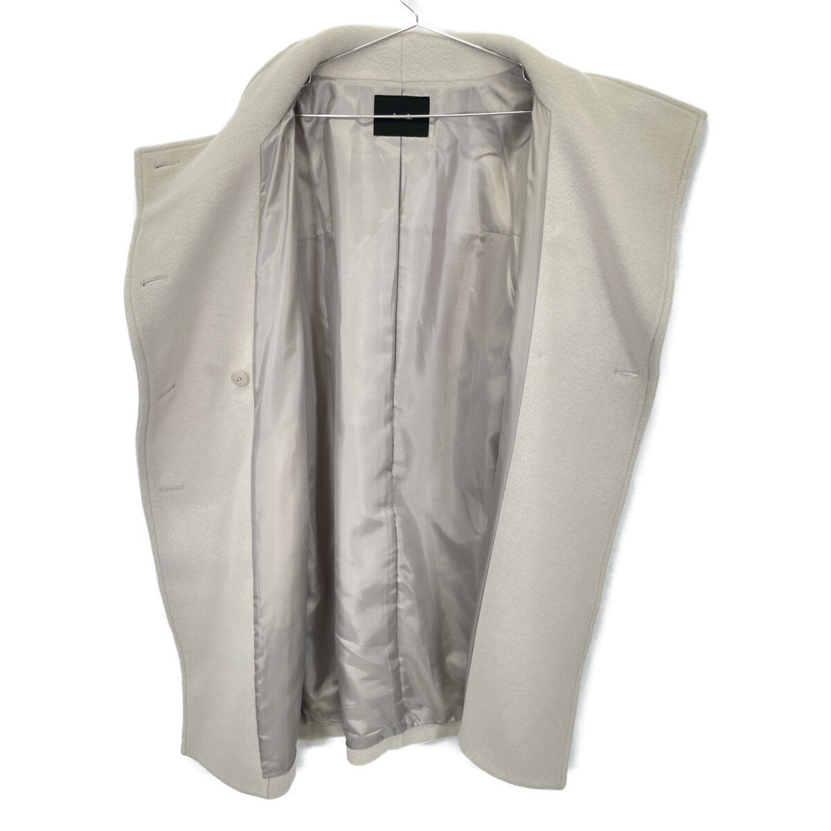 allureville アルアバイル ﾍﾞｰｼﾞｭ ｳｰﾙ混 KIWIﾗﾑﾘﾊﾞｰﾛﾝｸﾞｺｰﾄ コート 2