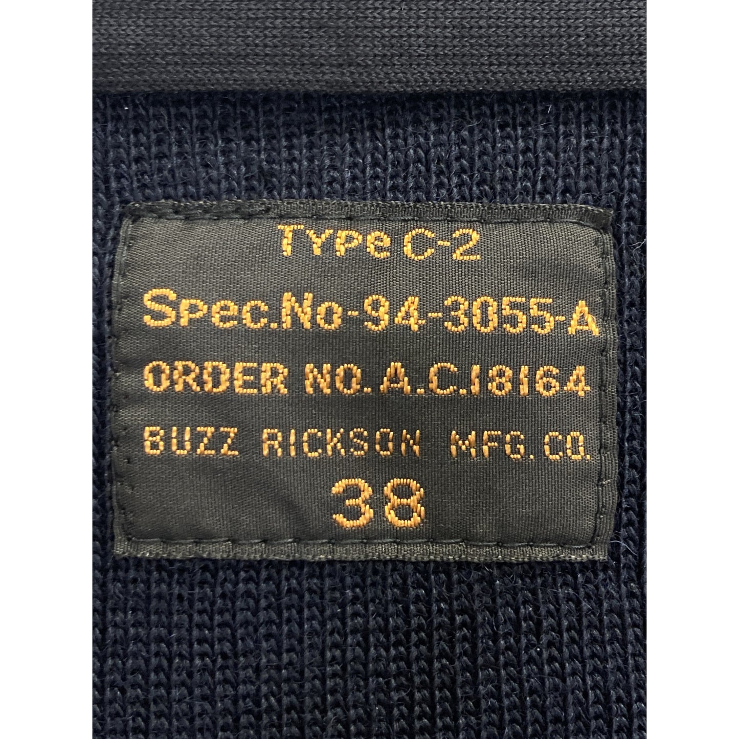BUZZ RICKSON'S バズリクソンズ BR90259GS ﾈｲﾋﾞｰ Type C-2 ﾘﾌﾞﾆｯﾄ ｼﾞｯﾌﾟｱｯﾌﾟｾｰﾀｰ ジャケット 38
