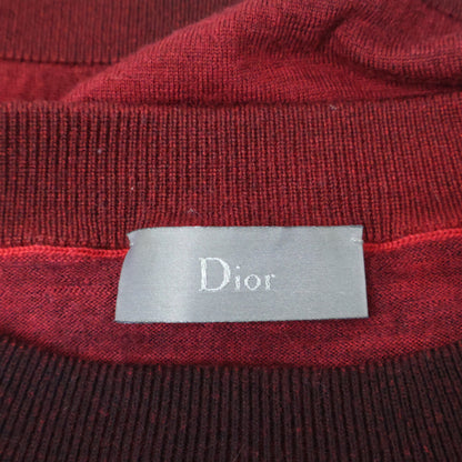 Dior HOMME ディオールオム 833M611KT034 ﾚｯﾄﾞ ｳｰﾙ 蜂刺繍 ｸﾞﾗﾃﾞｰｼｮﾝﾆｯﾄ トップス M