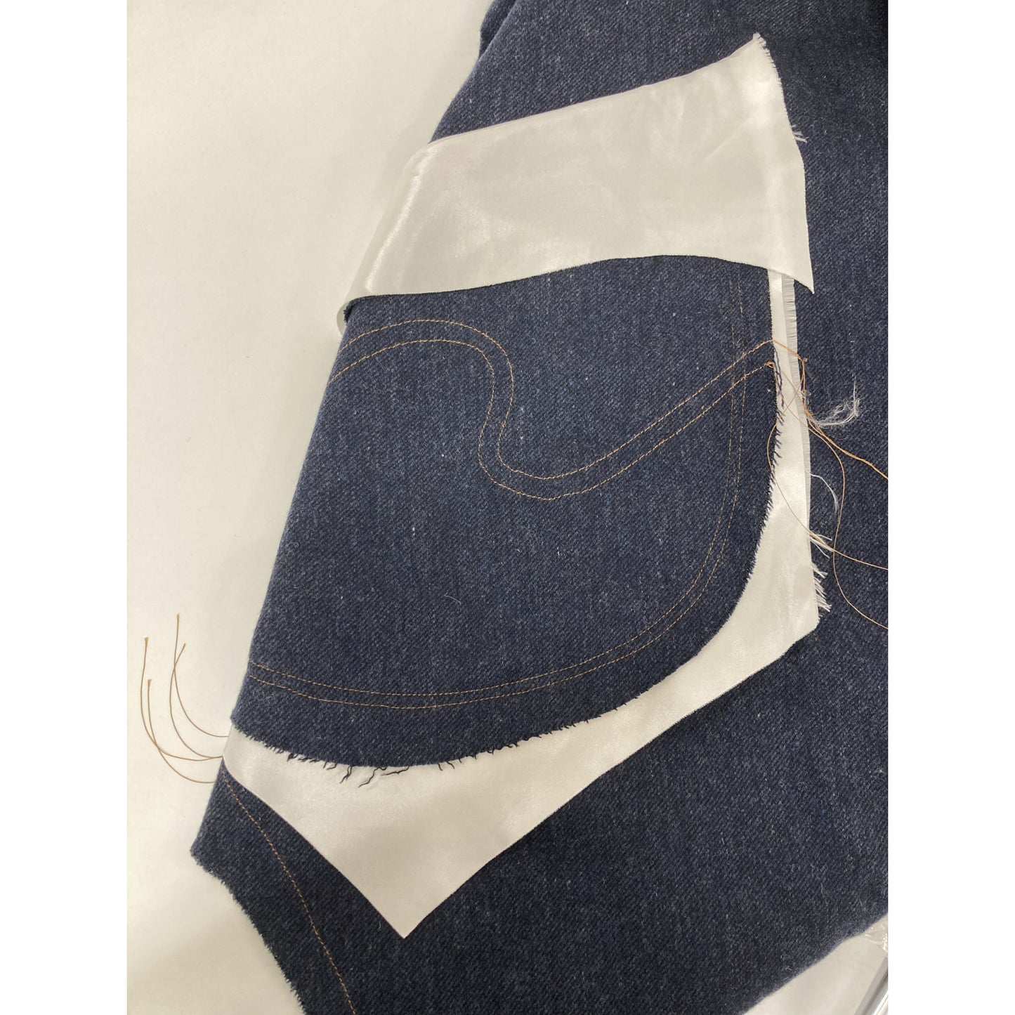 sulvam サルバム SS-C05-400 WOOL-DENIM LONG COAT ｶｯﾄｵﾌﾃﾞｻﾞｲﾝ コート S