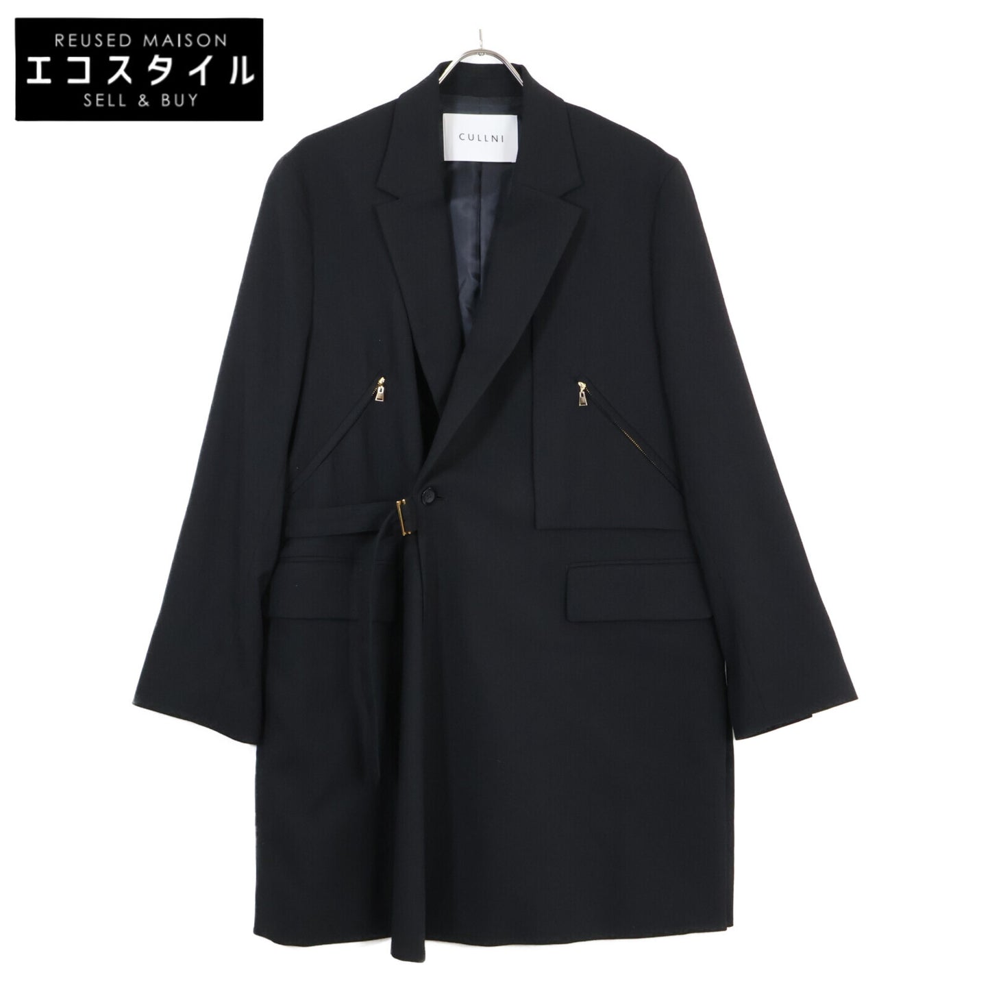 CULLNI クルニ 【DJ松永ｺﾗﾎﾞ】112654026 ﾌﾞﾗｯｸ ﾀｲﾛｯｹﾝ ﾃｰﾗｰﾄﾞｼﾞｬｹｯﾄ ジャケット 1