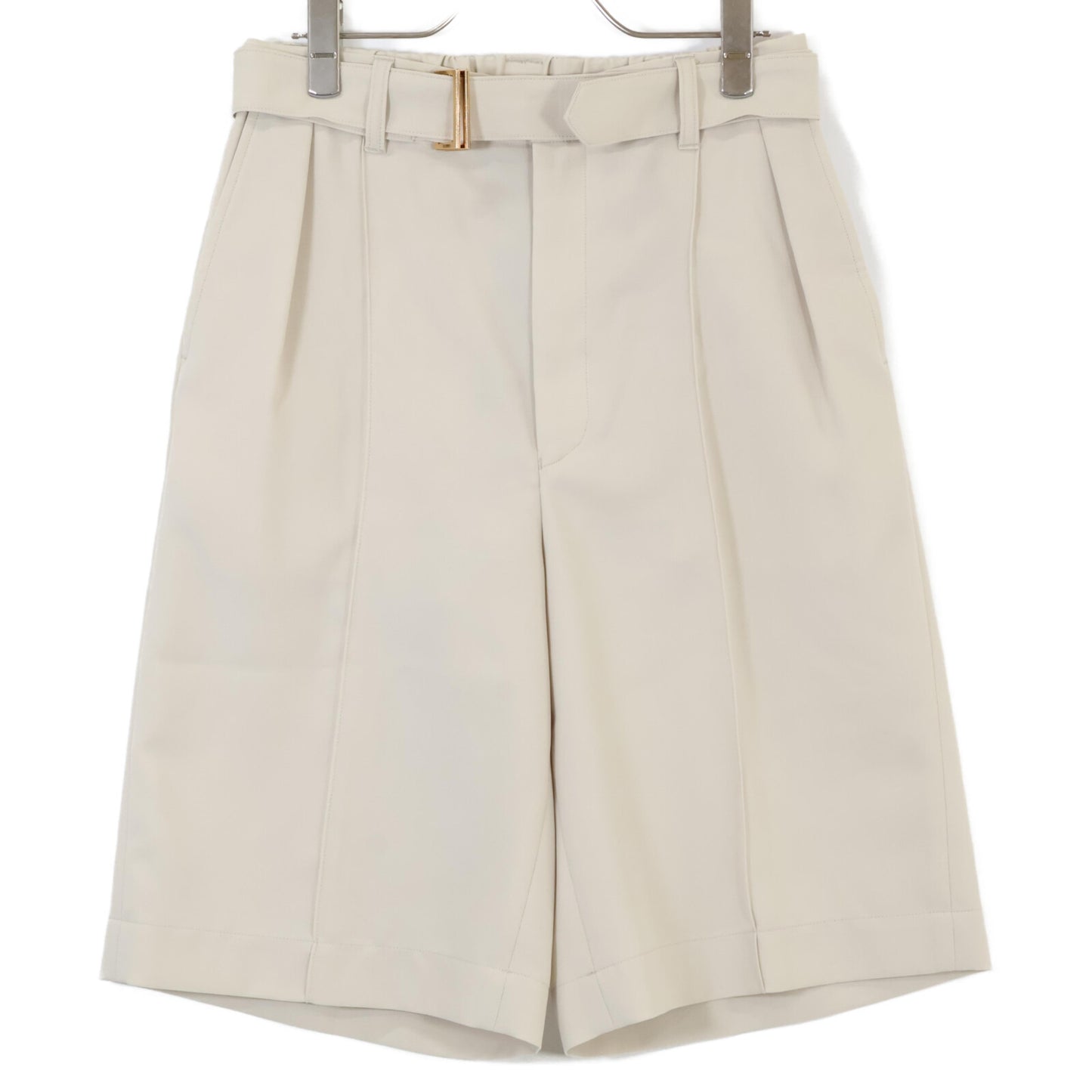 CULLNI クルニ 22SS 22ｰSSｰ010 ﾍﾞｰｼﾞｭ ｼﾙｷｰﾂｲﾙ ﾘﾗｯｸｽｼｮｰﾄﾊﾟﾝﾂ ボトムス 1