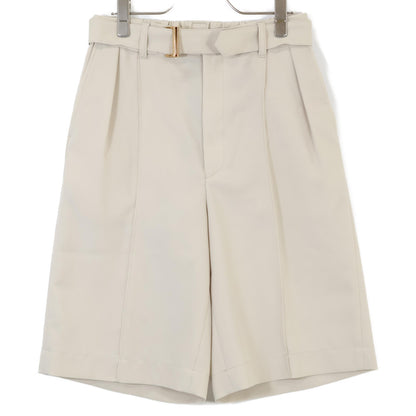 CULLNI クルニ 22SS 22ｰSSｰ010 ﾍﾞｰｼﾞｭ ｼﾙｷｰﾂｲﾙ ﾘﾗｯｸｽｼｮｰﾄﾊﾟﾝﾂ ボトムス 1