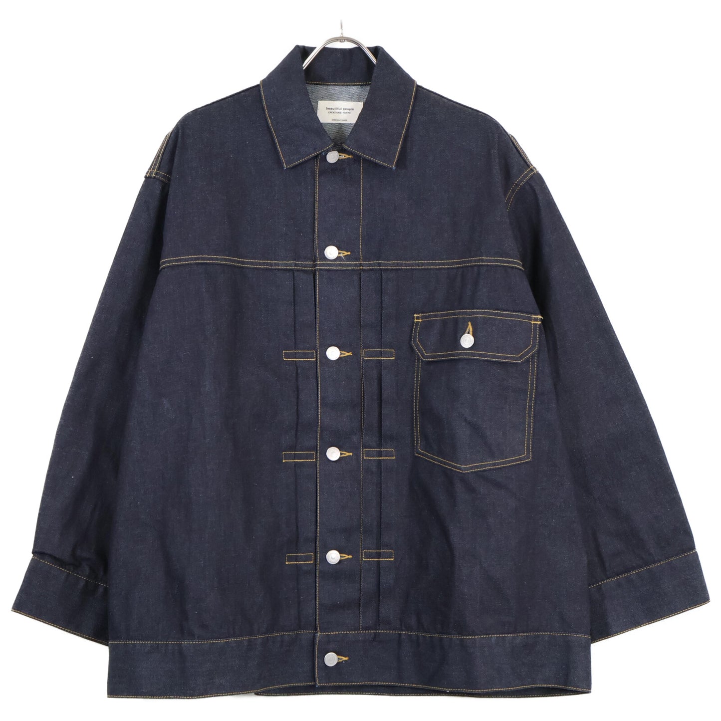 beautifulpeople ビューティフルピープル 1000102017 ｲﾝﾃﾞｨｺﾞ ｾﾙﾋﾞｯｼﾞﾃﾞﾆﾑ ﾋﾞｯｸﾞﾌﾞﾙｿﾞﾝ ジャケット 38