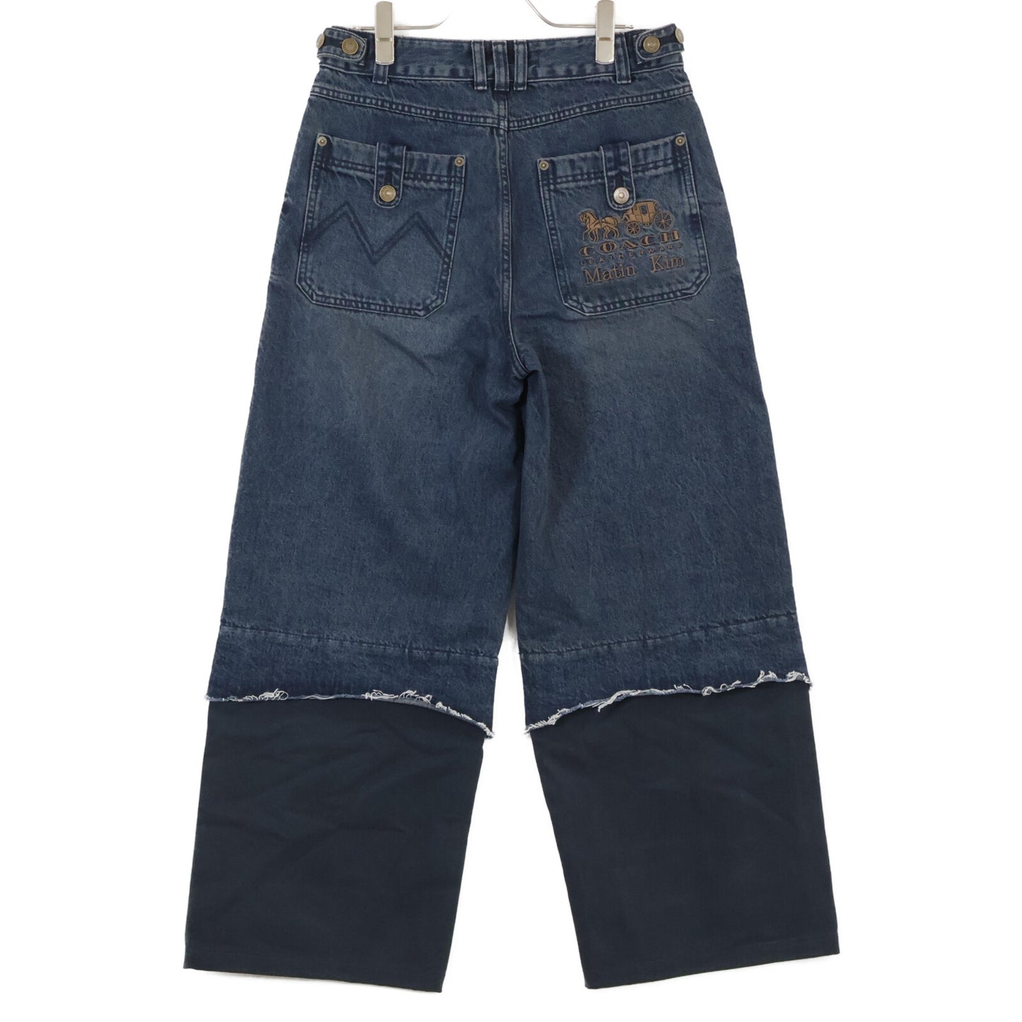 COACH コーチ 【×ﾏｰﾃｨﾝｷﾑ】ｲﾝﾃﾞｨｺﾞ ｳｫｯｼｭﾄﾞ ﾚｲﾔｰﾄﾞ ﾃﾞﾆﾑﾊﾟﾝﾂ ボトムス Ｓ