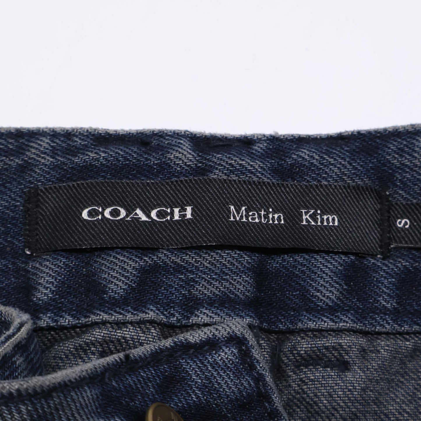 COACH コーチ 【×ﾏｰﾃｨﾝｷﾑ】ｲﾝﾃﾞｨｺﾞ ｳｫｯｼｭﾄﾞ ﾚｲﾔｰﾄﾞ ﾃﾞﾆﾑﾊﾟﾝﾂ ボトムス Ｓ